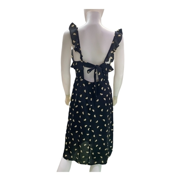 𝅺Forever 21 sleeveless cut Out back ruffled straps midi dress - Picture 3 of 6
